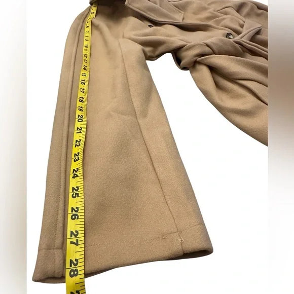 SHEIN Faux Wool Double Breasted Peacoat Trench Coat Womens Large 8/10 NWT - Picture 8 of 11